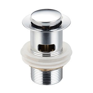 AQS111 - KeyPlumb - Push Down Clicker Basin Waste - Slotted - Chrome — representative product photograph