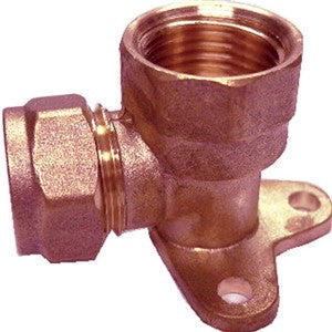 Comp Backplate Wall Elbow 15mm x 1/2" — representative product photograph