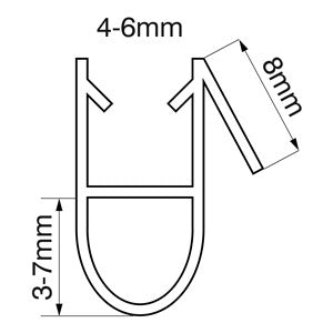 KPSS3 - Keyplumb Shower Seal 4-6mm x 900mm — representative product photograph
