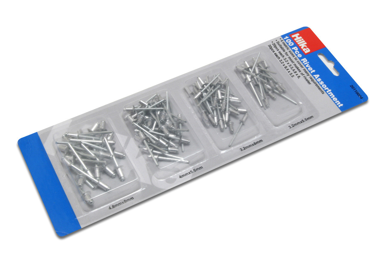 Hilka 100 pce Rivet Assortment Set