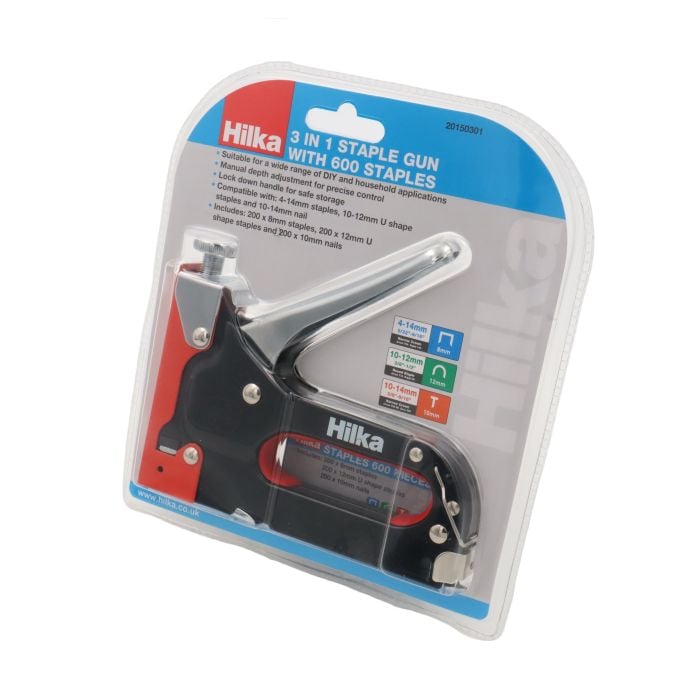Hilka 3 in 1 Staple Gun with 600 Staples