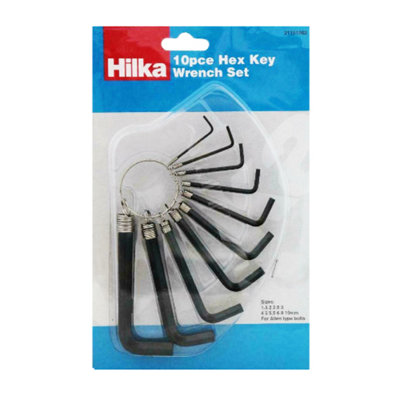 Hilka 10 pce Hex Key Set Metric