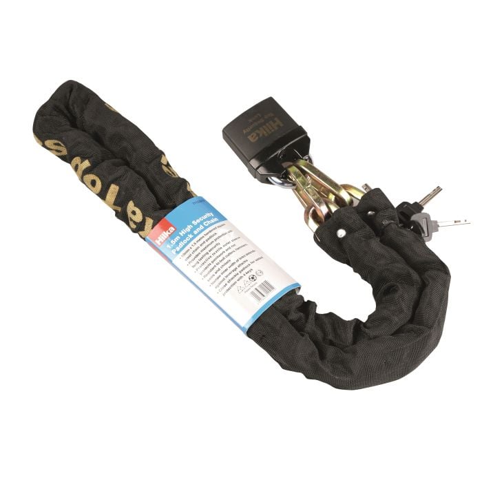 Hilka 1.5m High Security Padlock and Chain