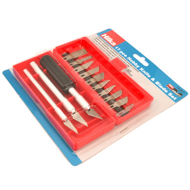 Hilka 17 pce Hobby Knife & Blade Set