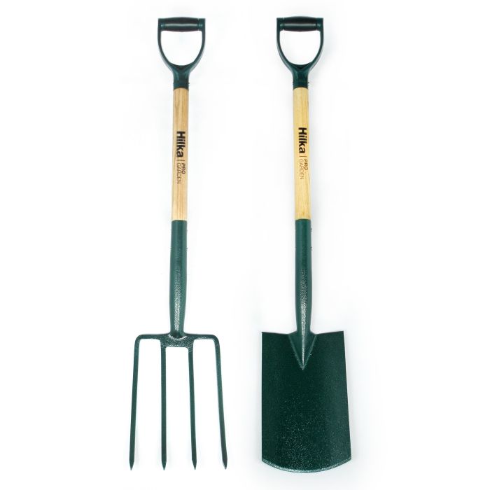 Hilka 2 pce Carbon Steel Digging Spade & Fork
