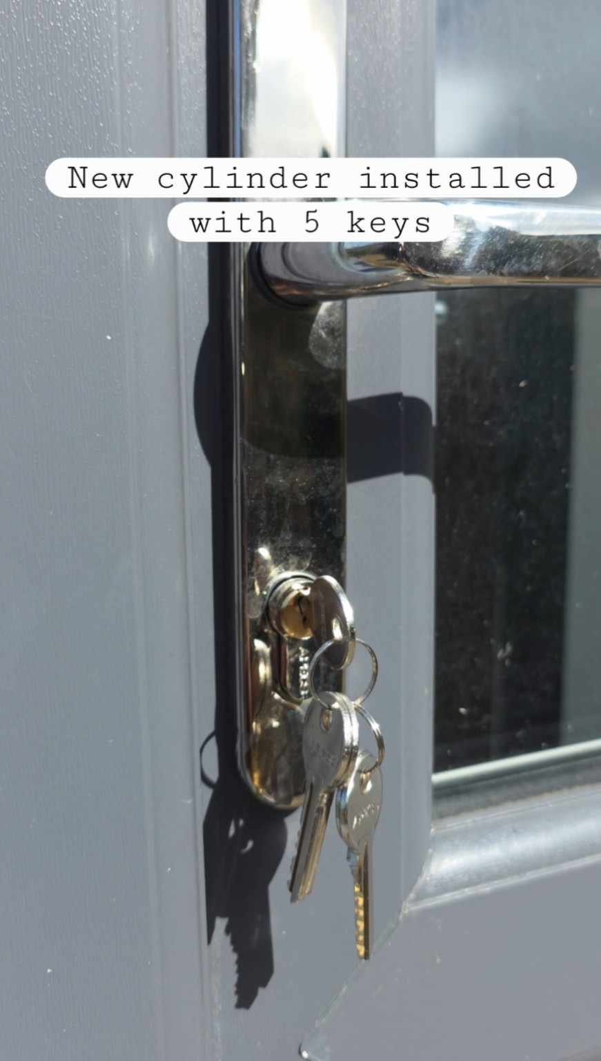 New euro cylinder installed after gaining entry for a customer in BD9 Bradford, supplied with five keys