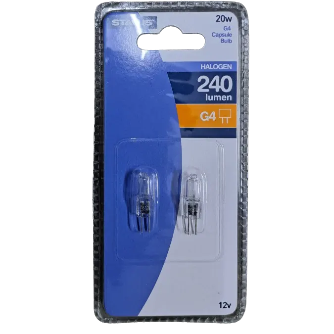 Status 20W Halogen G4 Oven Lamp 2pk TB