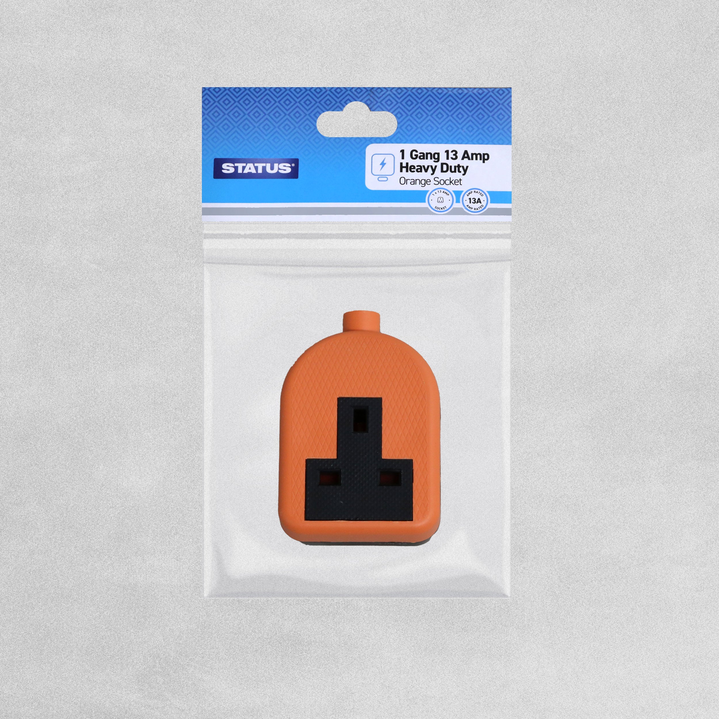 Status 1 Way Orange Socket Block 1Pk