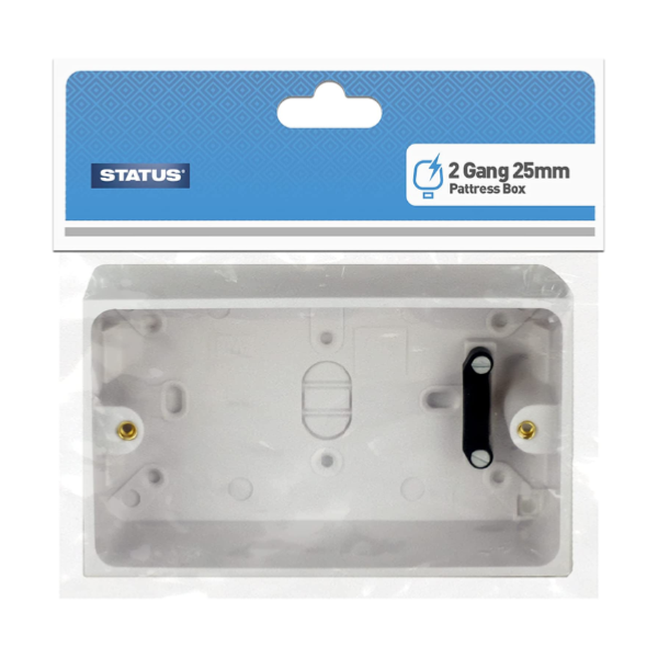 Status 2G Pattress Box 25MM Deep