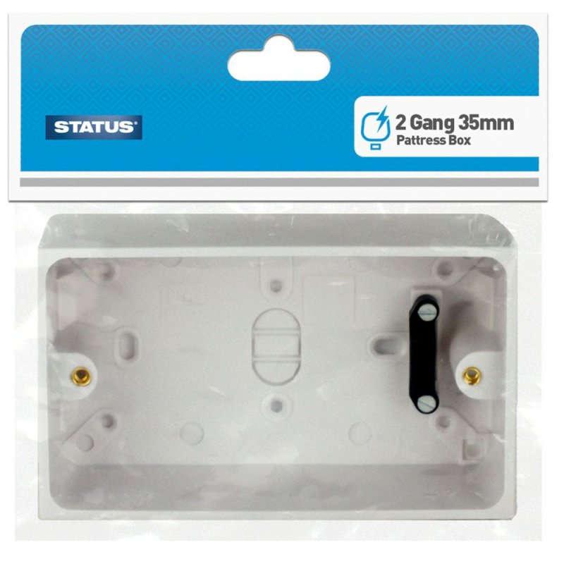 Status 2G Pattress Box 35MM Deep Bag/HC