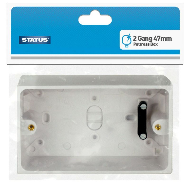 Status 2G Pattress Box 47MM Deep Bag/HC