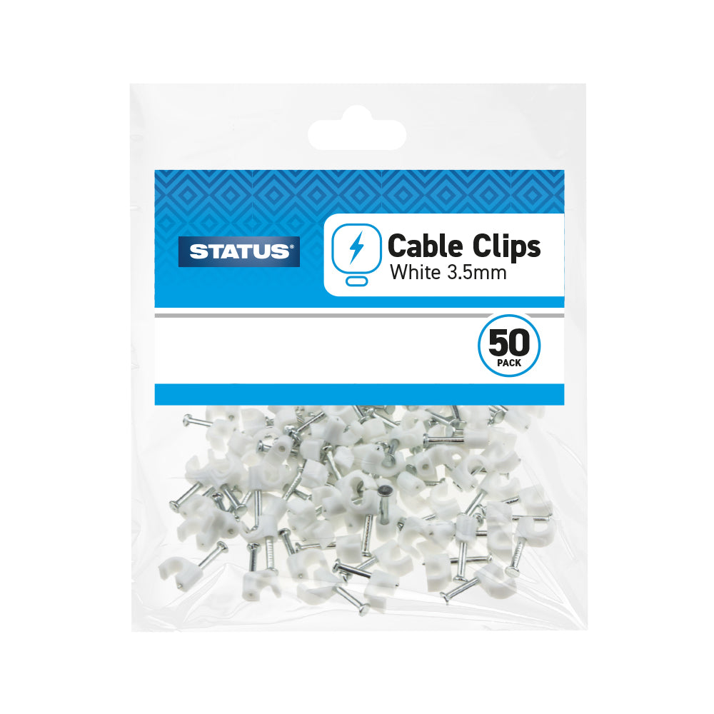 Status 3.5MM White Tel Cable Clip In CDU