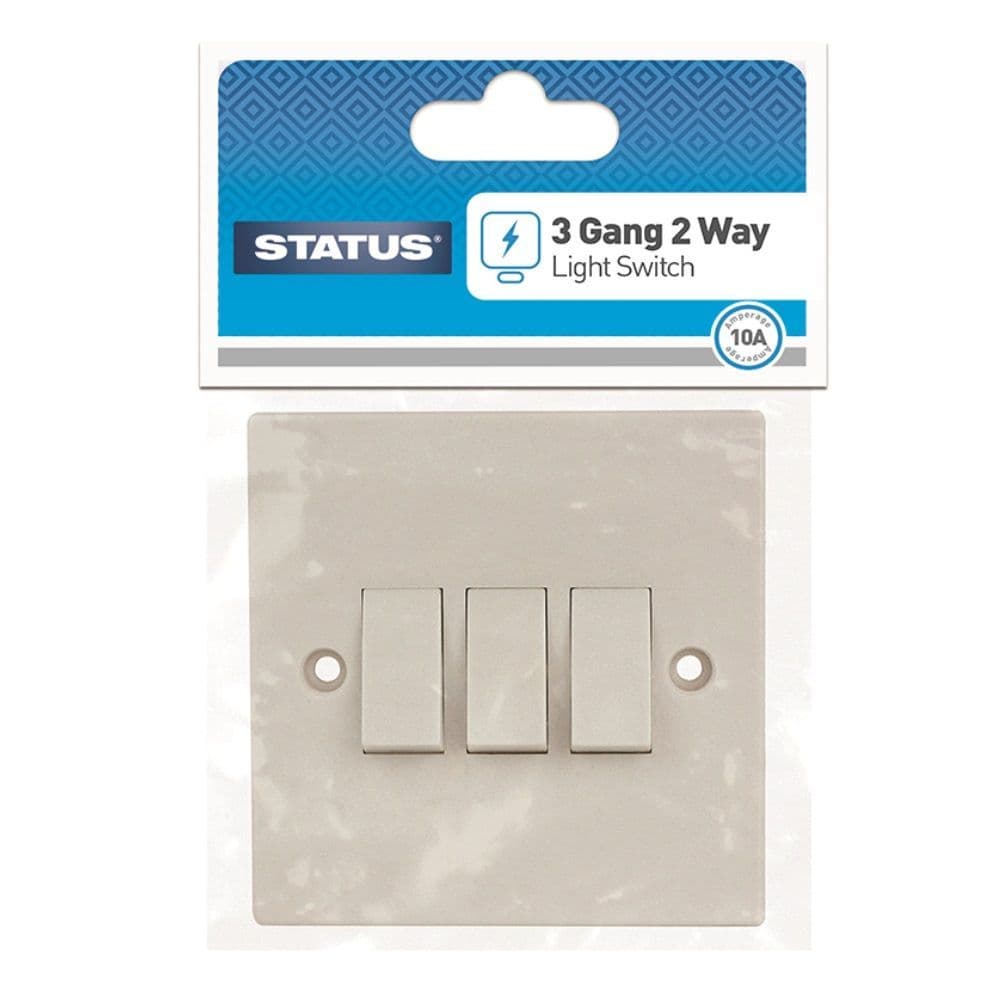Status 3 Gang 2 Way Light Switch Bag/HC