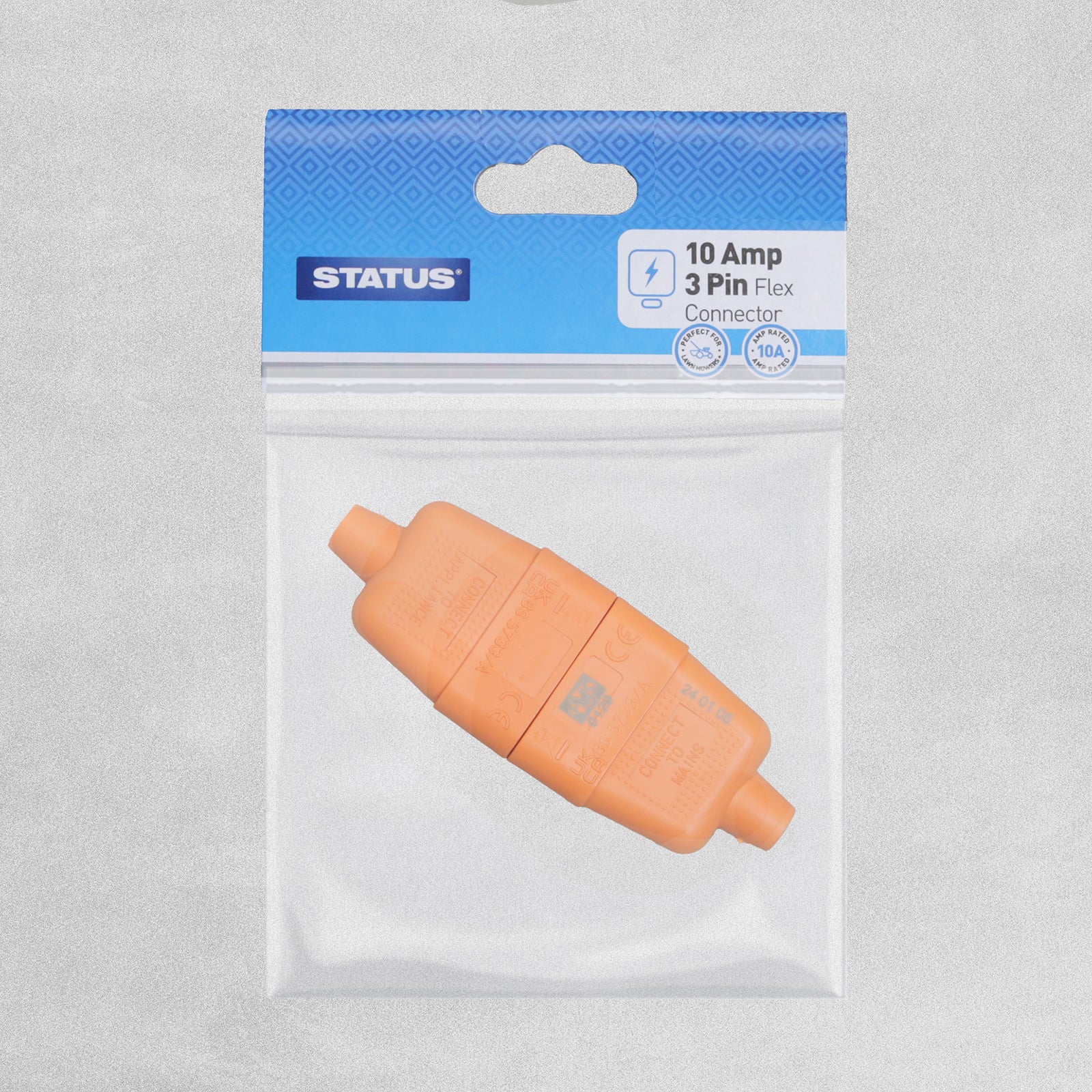 "S" Orange Flex Connector 3 Pin in P/B